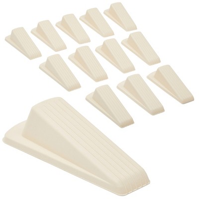 Stockroom Plus 12 Pack Large Rubber Stop Door Stopper & Wedge for Carpet, Wood, Tile Floor, 4.8 in, White