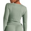 Adore Me Women's Pointelle Ballet Wrap Long Sleeve Lounge - 3 of 4