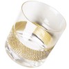 Berkware Luxurious Old Fashioned Whiskey Glass with Sparkling Gold Rhinestone Design - 10oz - 3 of 4