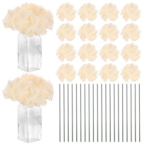 Unique Bargains Plastic Durable Realistic Reusable Silk Hydrangea Flowers with Stems for Home Decor/Wedding 9.84 In - 1 of 4