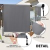 Angel Sar Outdoor Cordless Patio Sunshade, Splice Curtain Roller Shade for Porch Pavilion, Mocha Breathable Knitted Fabric Sun Protection - 2 of 4