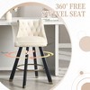 MOONMISS Set of 2 velvet bar chairs,Back pull point design, 360 degree rotation, back pull loop detachable design, rivet decoration - 2 of 4