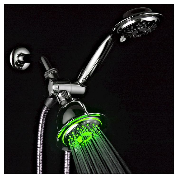 Led Combo Shower System Chrome - DreamSpa: 2-in-1 Rainfall & Massage with 5ft Stainless Steel Hose, 5 of 6