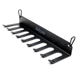 GoSports Baseball & Softball Bat Rack - Holds 16 Bats - Mount on Wall or Clip on Dugout Fence - Black - 1 of 4