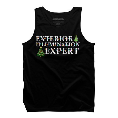 Men's Design By Humans Christmas Exterior Illumination Expert By shirtpublic Tank Top