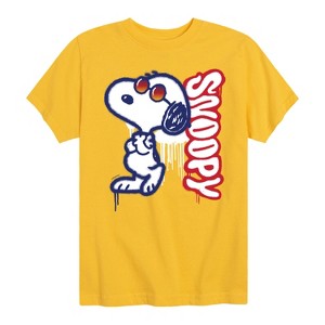 Boys' - Peanuts - Graffiti Snoopy Short Sleeve Graphic T-Shirt - 1 of 4