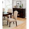 NicBex Modern Dining Chair Set of 2 Nailhead Trim Side Chair with Wood Legs Dining Room & Kitchen Furniture,Beige - 3 of 4