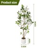 2Pack 4FT Artificial Bougainvillea Tree, Faux Flower Tree with Lifelike Leaves, Potted Fake Bougainvillea Tree for Home Living Room Decor - 2 of 4