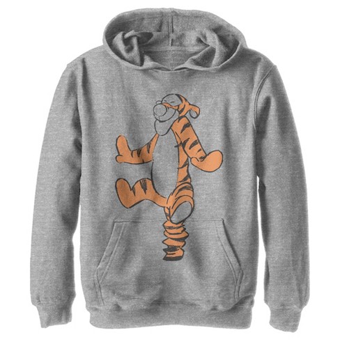 Men's Zip Up Hoodie - Sketched Bouncing Tigger - Rainbow Rules