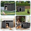 Kumasinova 32"/43" Easy-Assemble Dog Crate with Weatherproof Roof,Spacious Small/Medium Dog Crate Interior with Open-Top,Dog Kennel Indoor Furniture - 3 of 4