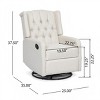 Modern Recliner Chair,Manual Recliner Chair with 360-Degree Swivel-The Pop Home - 4 of 4