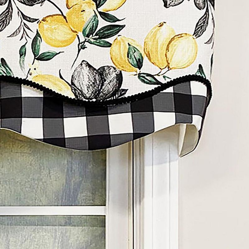 El Limon Glory 3in Rod Pocket Layered Window Valance 50in x 16in by RLF Home, 3 of 5