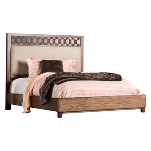 Hirano Transitional Laser Cut Wooden Headboard California King Bed Chestnut Brown - ioHOMES