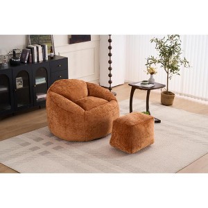 Gulches Foam Bean Bag Chair for Adults/Teens - Pre-Filled Lazy Sofa with Ultra Soft Chenille Cover, Indoor and Outdoor Lounge Seat - 1 of 4
