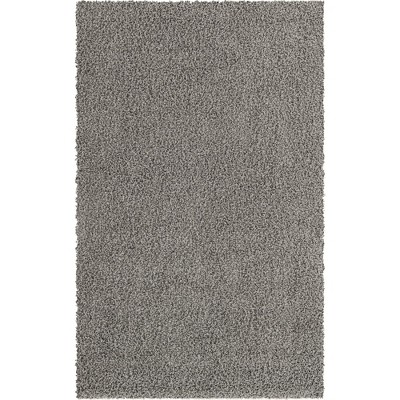 Cloud Gray High Pile Shag Rectangular Area Rug