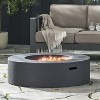 40 Inch Circular Outdoor Fire Pit with 50,000 BTU and Durable Concrete Construction - 4 of 4