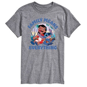 Men's - Lilo and Stitch - Family Means Everything Short Sleeve Graphic T-Shirt - 1 of 4