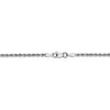 Black Bow Jewelry 2mm 14k White Gold Solid Diamond Cut Rope Chain Bracelet & Anklet - 3 of 4