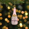 Northlight 5.5" Glittered Champagne Bottle Glass Christmas Ornament - 2 of 4