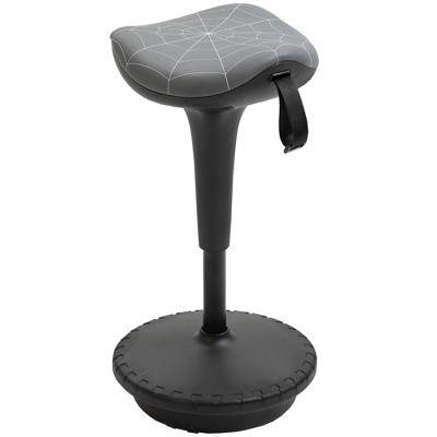 Vinsetto Lift Wobble Stool Standing Chair with 360° Swivel, Tilting Balance Chair with Adjustable Height and Saddle Seat for Active Sitting, Gray