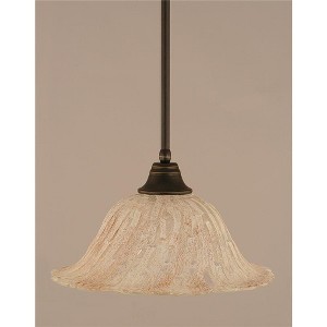 Toltec Lighting Any 1 - Light Pendant in  Dark Granite with 17" Italian Ice Shade - 1 of 1