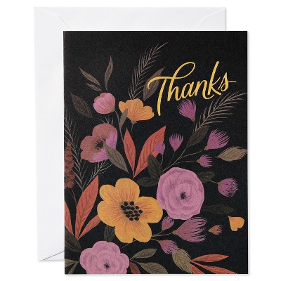Carlton Cards 10ct All Occasion Blank Thank you Cards 'Thanks': Multicolored, Typography, Fall, Greeting Cards Pack