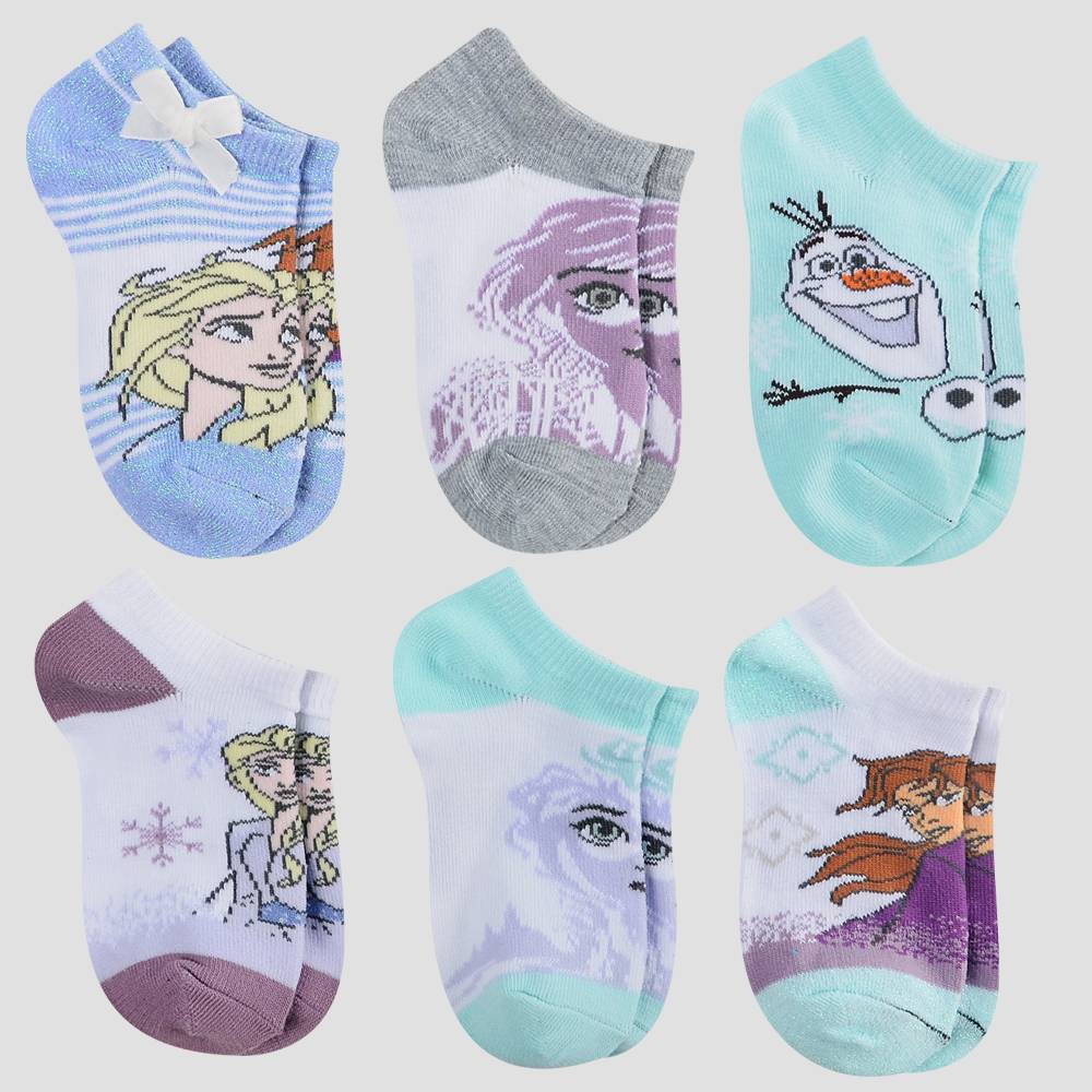 Size L Boys' 6pk Disney Frozen 2 Socks - Lavender L, Boy's, Size: Large, Purple