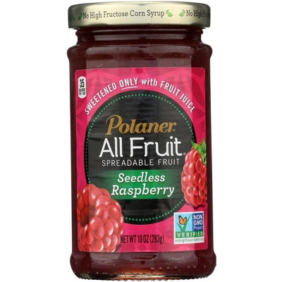 Polaner Seedless Raspberry Fruit Spread - 12 pack, 10 oz
