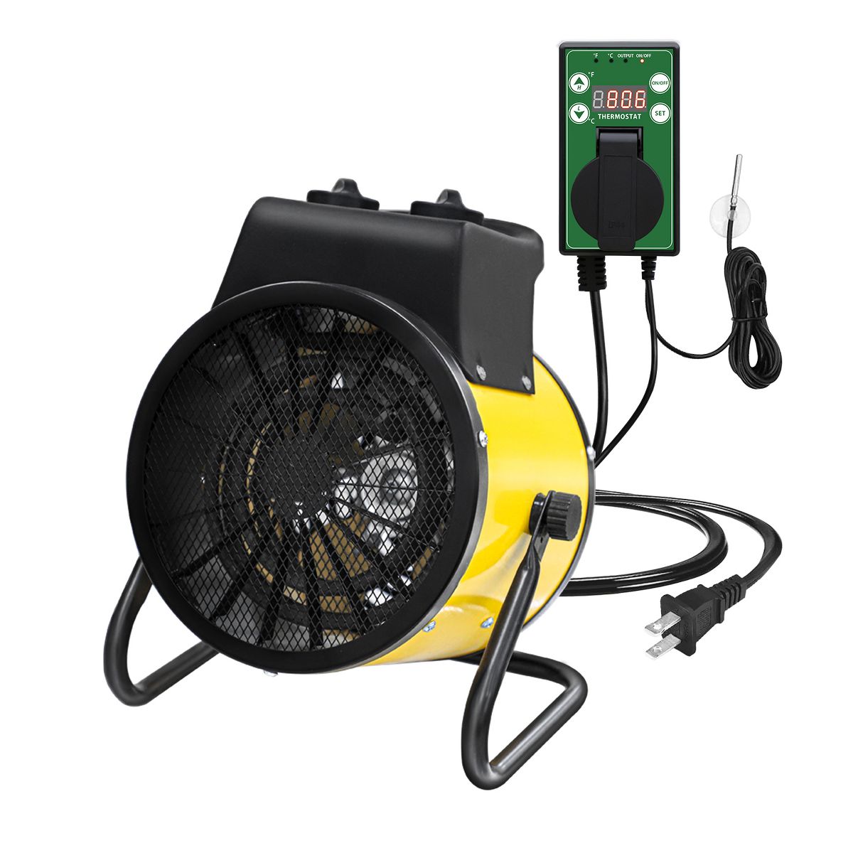 EAGLE PEAK 1500W Indoor Heater with Thermostat, IPX 4 Splash-proof, Overheat Protection, Radiant Heating