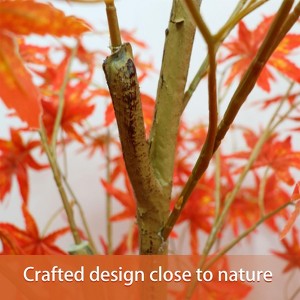 Artificial Maple Tree with Realistic Silk Leaves, Fall Tree In Pot for Home Decoration Party - 1 of 4