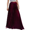 Women's High Waist Maxi Skirt, Flowy Pleated Chiffon Long Skirt Leopard - 4 of 4