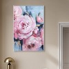 Art Remedy Pink Flowers with Gold Leaves Beach Life Inspired Wall Art Framed - 2 of 4