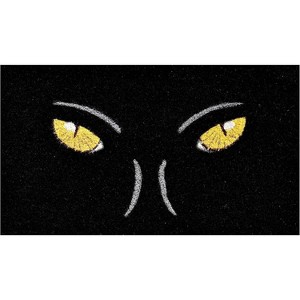 HomeRoots 17" X 29" Black And White Halloween Halloween Outdoor Coir Door Mat - 1 of 4