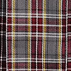 gray heather/maroon plaid
