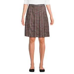 School Uniform Young Women's Plaid Box Pleat Skirt Top of the Knee - 1 of 3