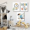 Stupell Industries Born to Be Wild with Animals 3pc Canvas Art Set - 2 of 4