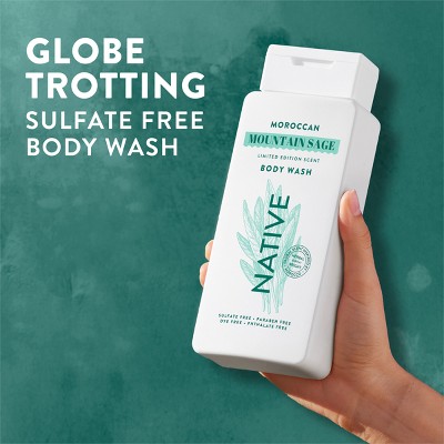 Native Limited Edition Global Flavors Sulfate-Free Body Wash - Moroccan Mountain Sage - 18 fl oz: Basic Cleansing, Whole Body Application