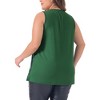 Agnes Orinda Women's Plus Size Sleeveless Front Sparkle Glitter Sequin V Neck Tank Top - 4 of 4