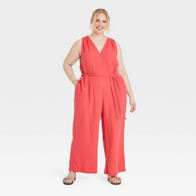 Women's Gauzy Tie-Waist Jumpsuit - Universal Thread™