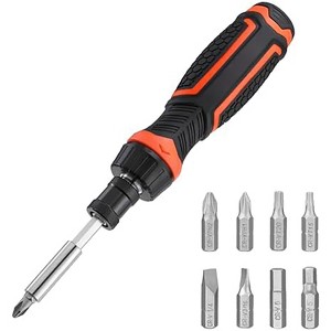 Itopfox 9-in-1 Ratcheting Screwdriver Set with Adjustable Length High-Strength Bits Phillips, Slotted, Torx, Hex, Nut Driver for Various Applications - 1 of 4