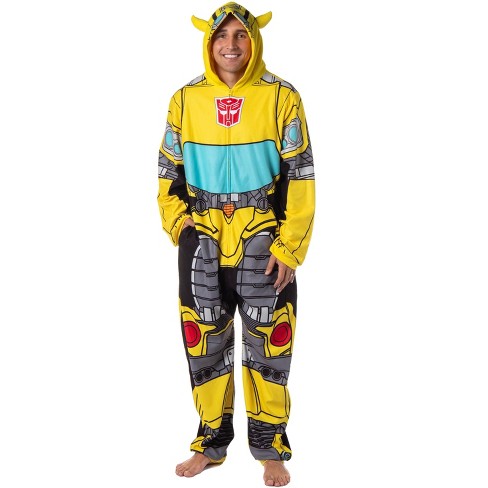 Robots Footed Hooded Adult onesie Pajamas