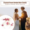 Unique Bargains Women's Bride Wedding Rhinestone Hair Combs 4 Pcs - 4 of 4