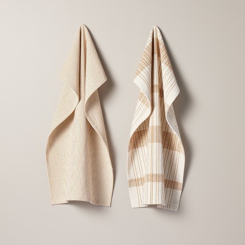 KITCHEN TOWELS STRIPES - 3260-TAN