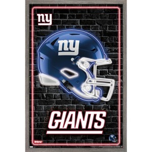 Trends International NFL New York Giants - Neon Helmet 23 Framed Wall Poster Prints - 1 of 4
