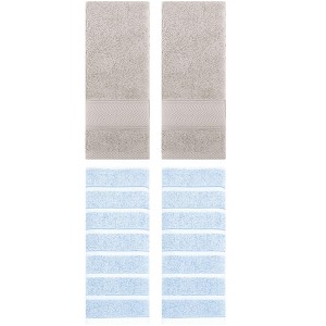 REGALWOVEN 4 Pcs Cotton Bathroom Soft Absorbent Hand Towel - 1 of 4