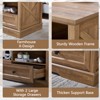 48" Farmhouse Coffee Table for Living Room, Wood Coffee Table with Storage - 4 of 4