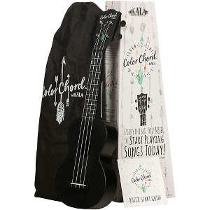 Kala Learn To Play Color Chord Soprano Ukulele Starter Kit Black - 1 of 4