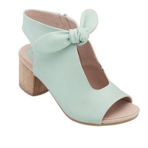 GC Shoes Kimora Bow-Tie Cut Out Block Heel Sandals - 1 of 4