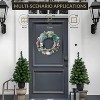 24in Artificial Christmas Wreath with Christmas Tree and House Village, Xmas Holiday Wreath for Indoor Outdoor Wall Window Home Front Door Decor - 4 of 4