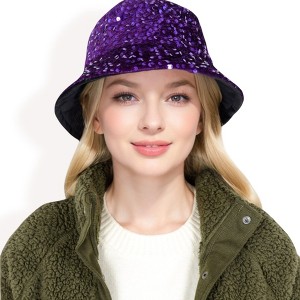 Anna-Kaci Women's Sequin Bucket Hat with Sparkling Design and Reversible Feature for Stylish Casual or Party Looks - 1 of 4